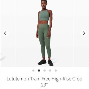 Lululemon Train Free High Rise Crop 23”